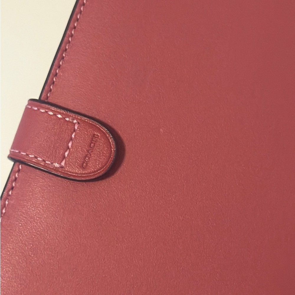 Coach Rouge /Blush Leather Notebook - Picture 6 of 7